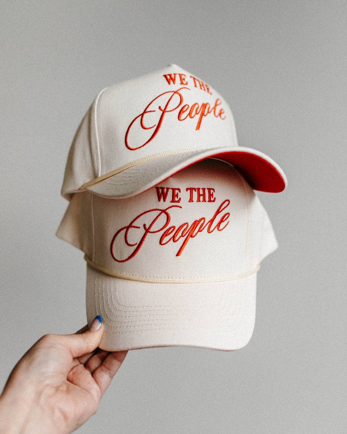 We the People Hat - Cream & Red