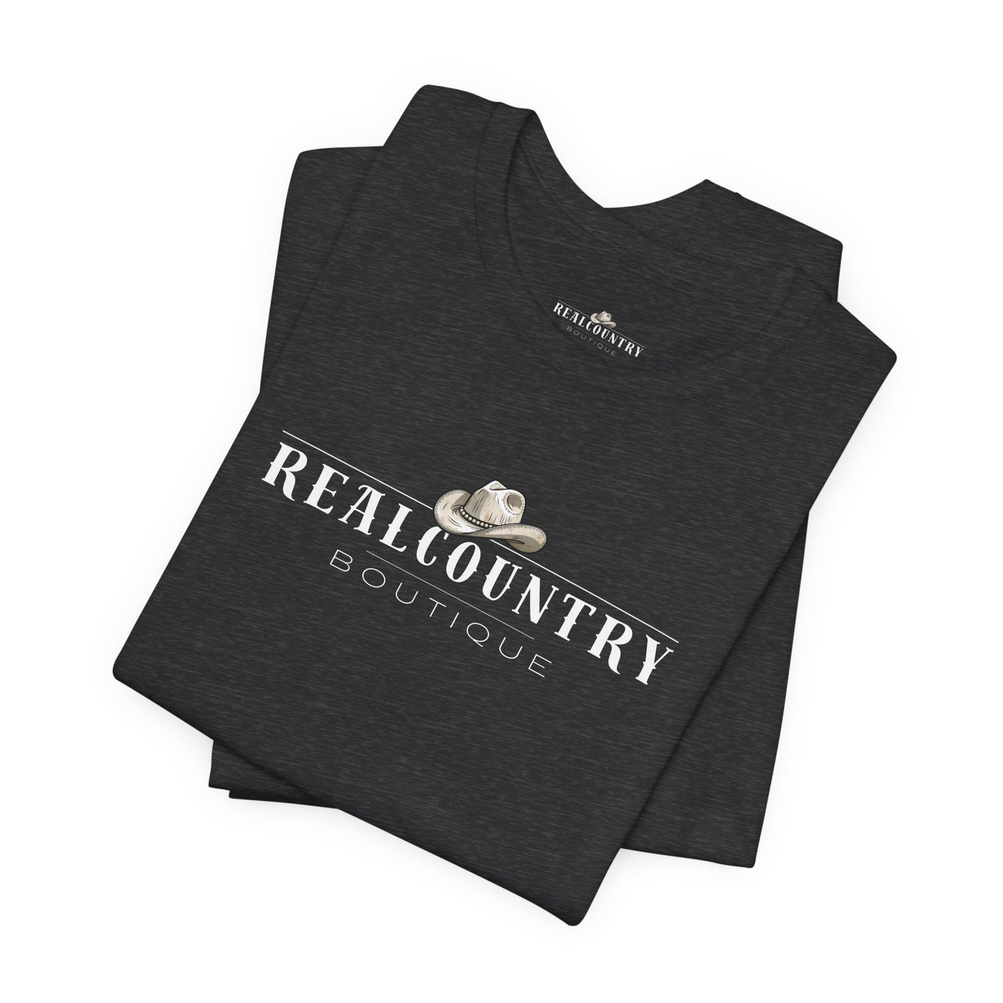 Official Real Country Tee Country Style T-Shirt Cowboy Hat Design Boutique Logo Shirt