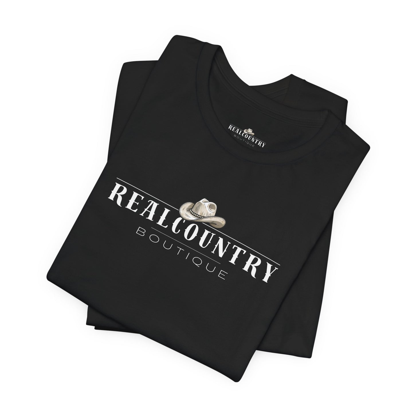 Official Real Country Tee Country Style T-Shirt Cowboy Hat Design Boutique Logo Shirt