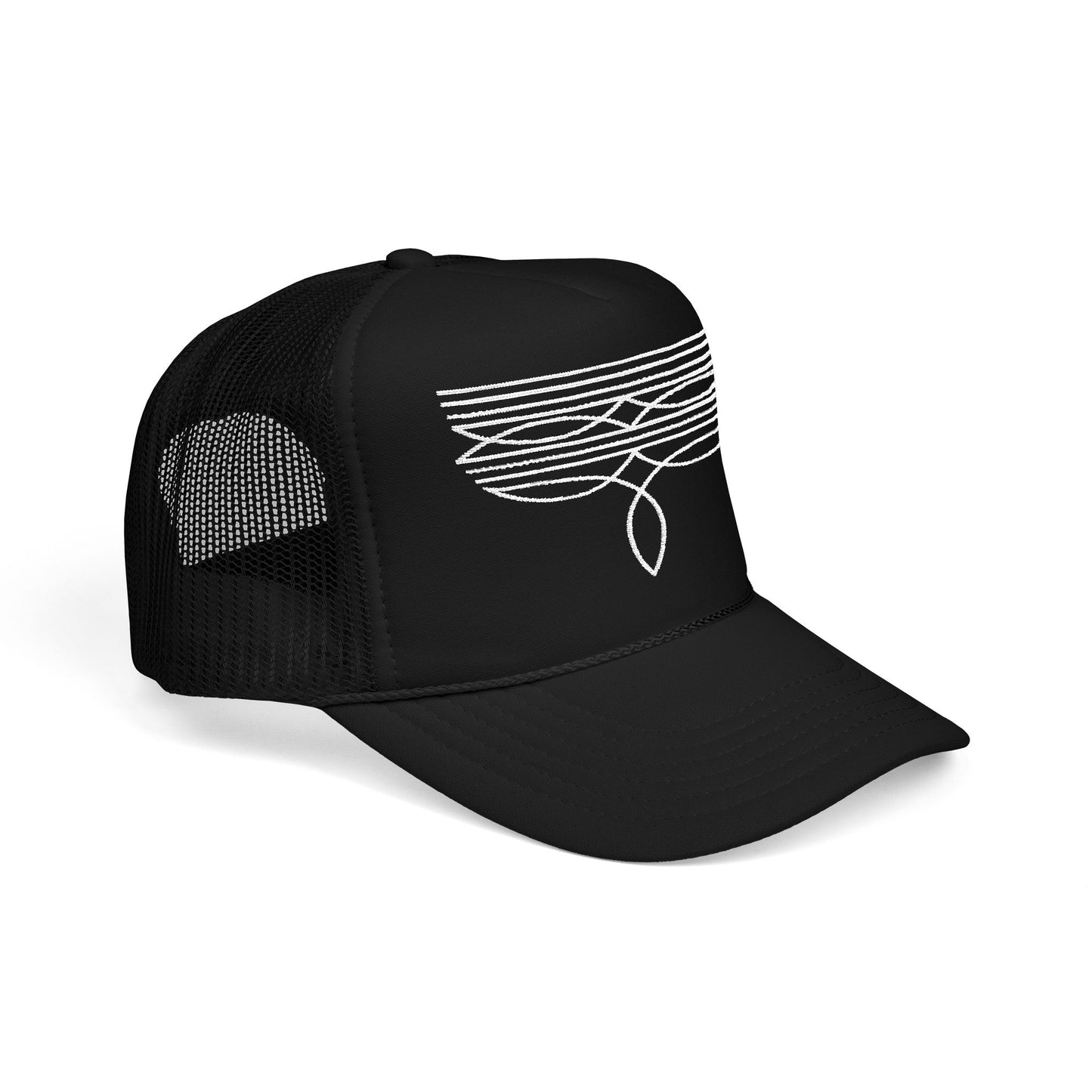 Embroidered Foam Trucker Hat Western Stitch Stylish Unisex Cap for Outdoor Adventures Gift for Holidays Festivals Country Outfit Statement Hat