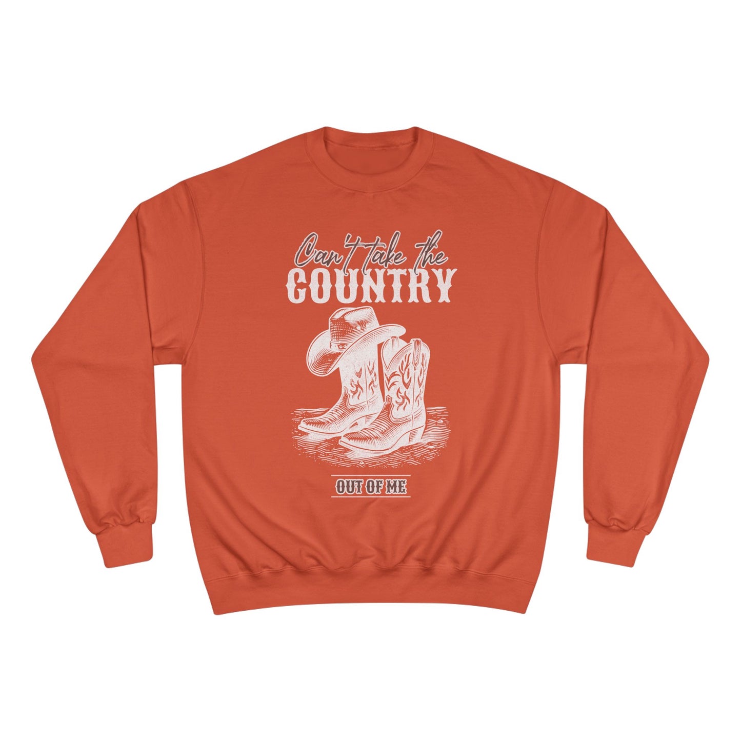 Country-Themed Champion Sweatshirt: Perfect for Music Lovers, Gift for Friends, Cozy Casual Wear, Autumn Style, Outdoor Activities