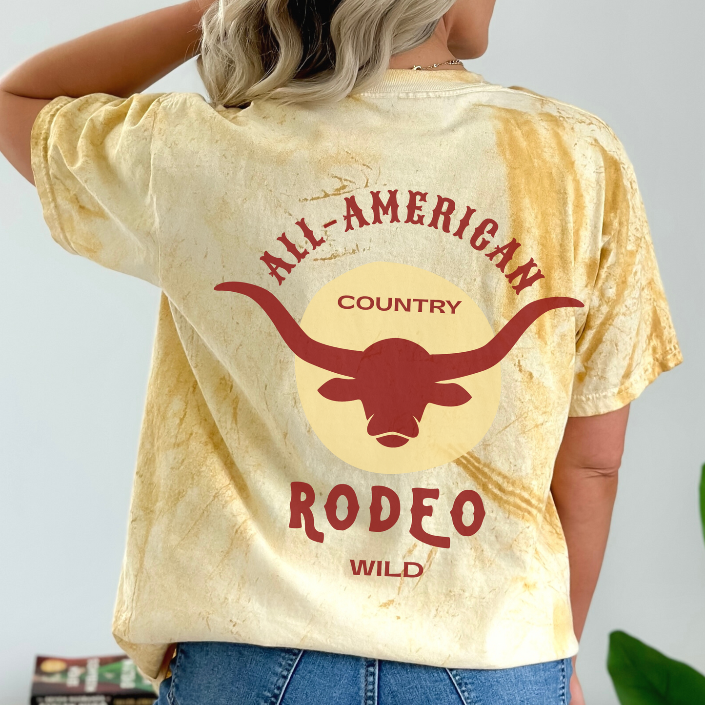 Rodeo Unisex Tie-Dye T-Shirt Retro Western Tee Country Shirt Trail Ride Outfits Comfort Colors T Shirt Line-Dance Top Gifts for Music Lovers