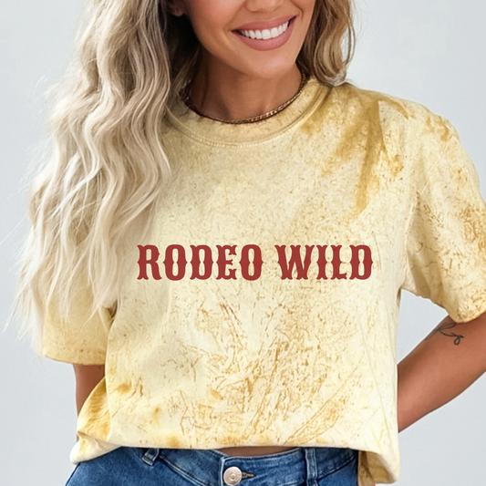 Rodeo Unisex Tie-Dye T-Shirt Retro Western Tee Country Shirt Trail Ride Outfits Comfort Colors T Shirt Line-Dance Top Gifts for Music Lovers