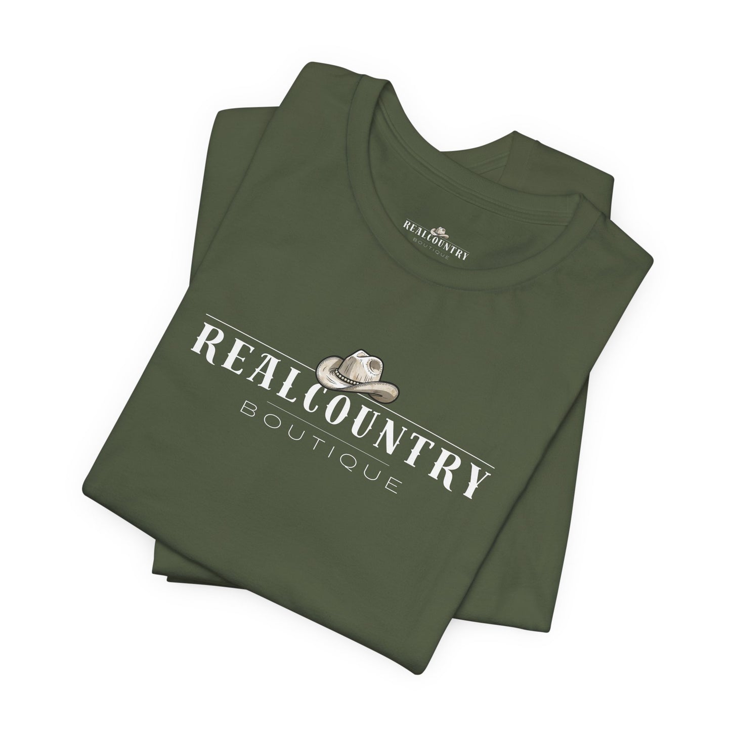 Official Real Country Tee Country Style T-Shirt Cowboy Hat Design Boutique Logo Shirt
