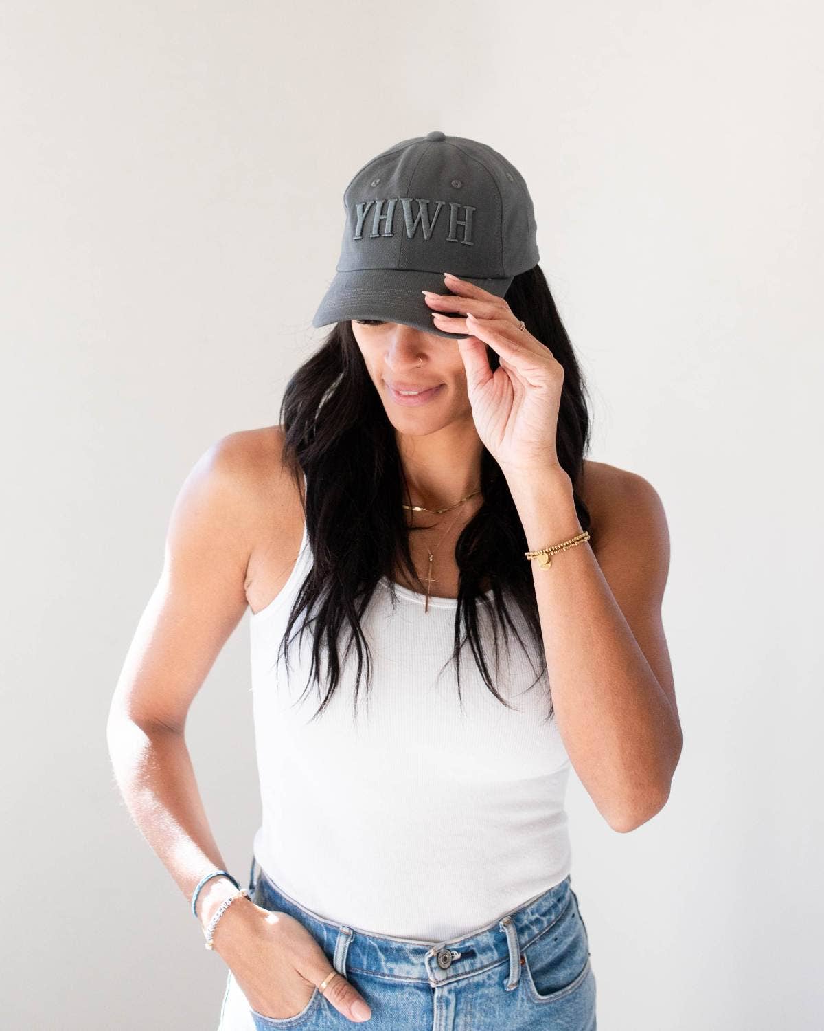YHWH Baseball Hat Gray
