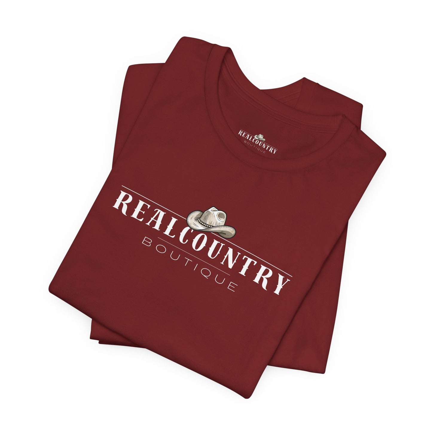 Official Real Country Tee Country Style T-Shirt Cowboy Hat Design Boutique Logo Shirt