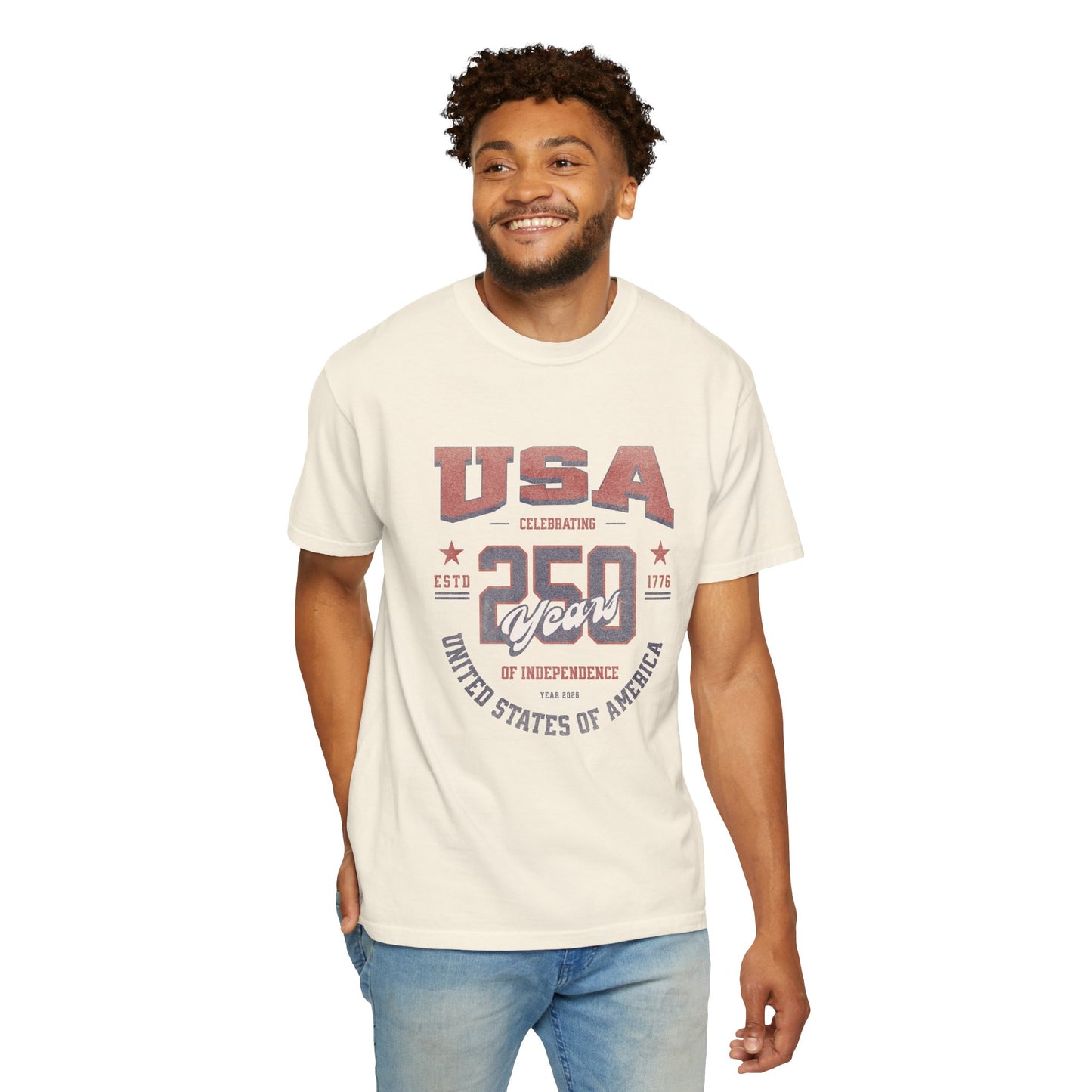 USA 250th Anniversary T-Shirt — United States of America Independence Celebration Tee