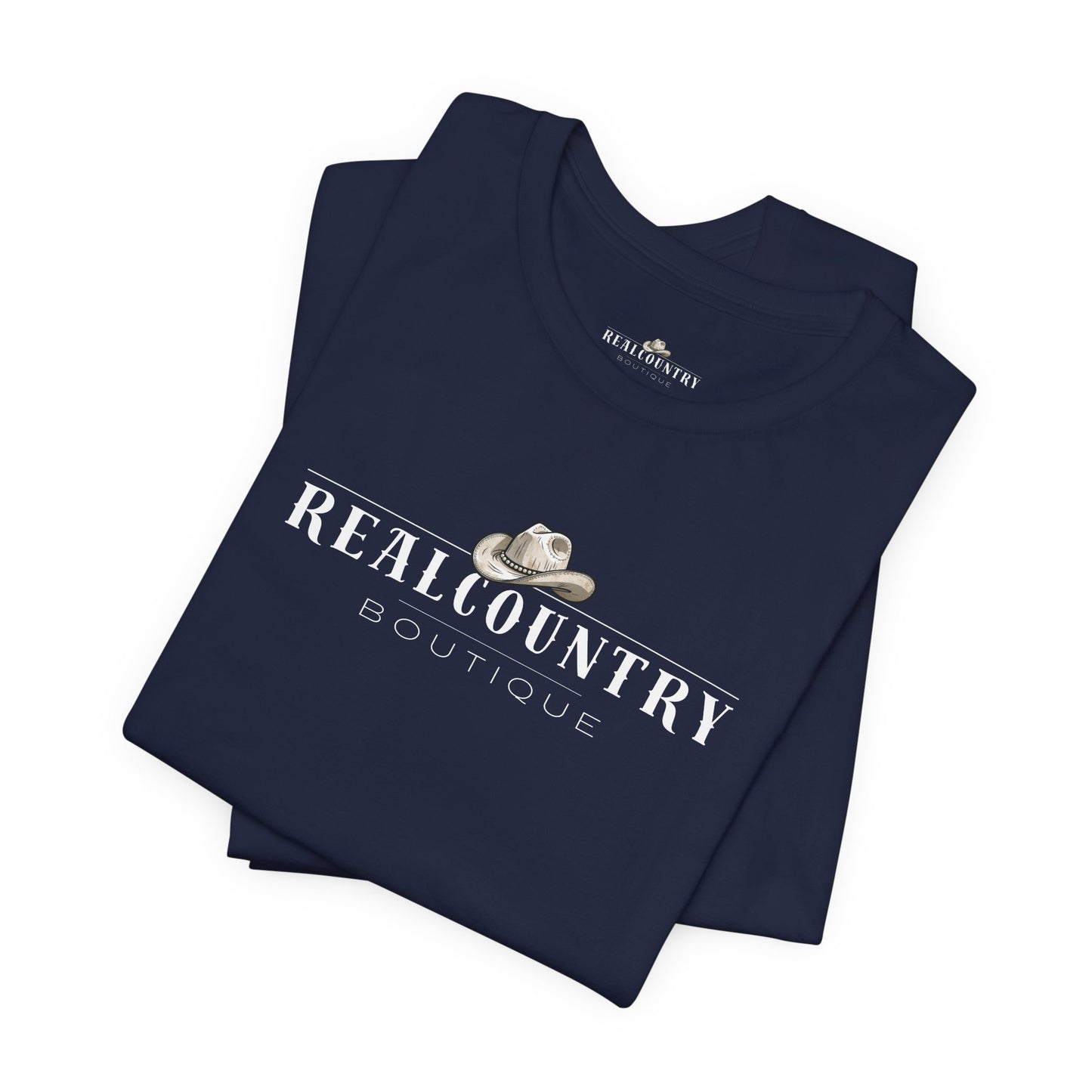 Official Real Country Tee Country Style T-Shirt Cowboy Hat Design Boutique Logo Shirt