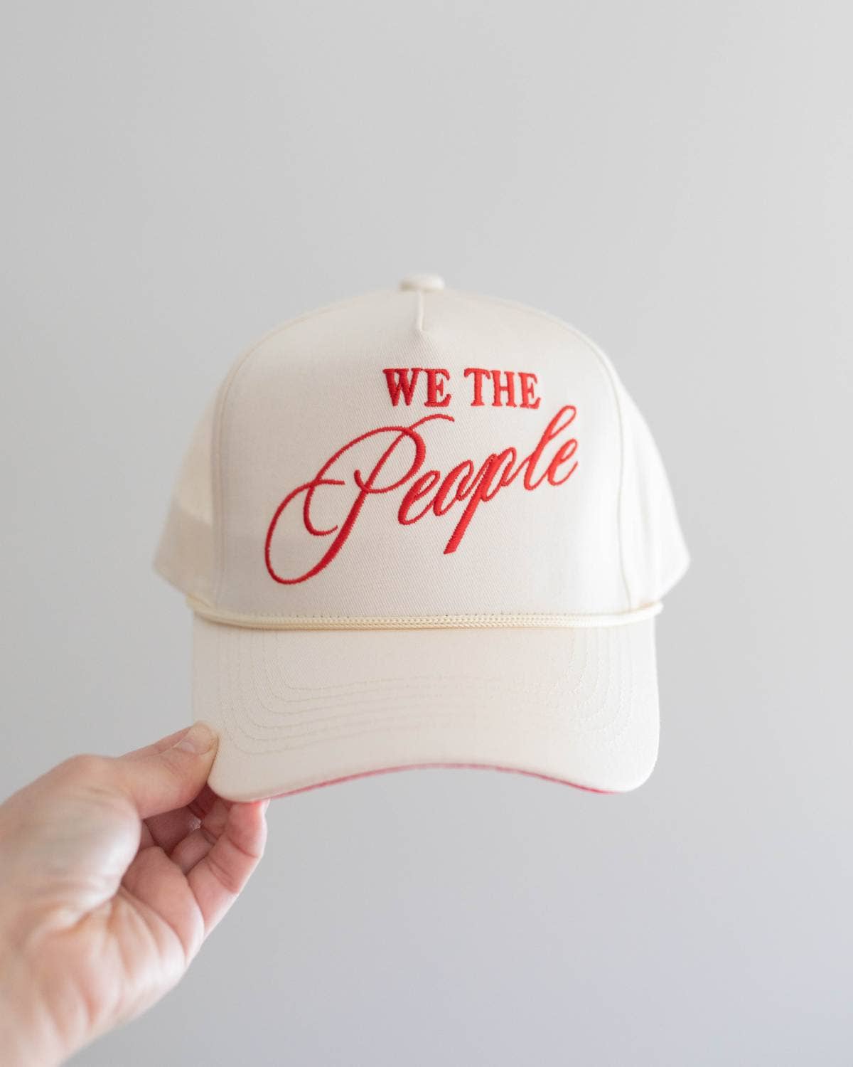 We the People Hat - Cream & Red